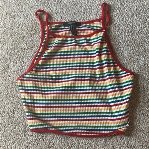 Forever 21 Striped Halter Top